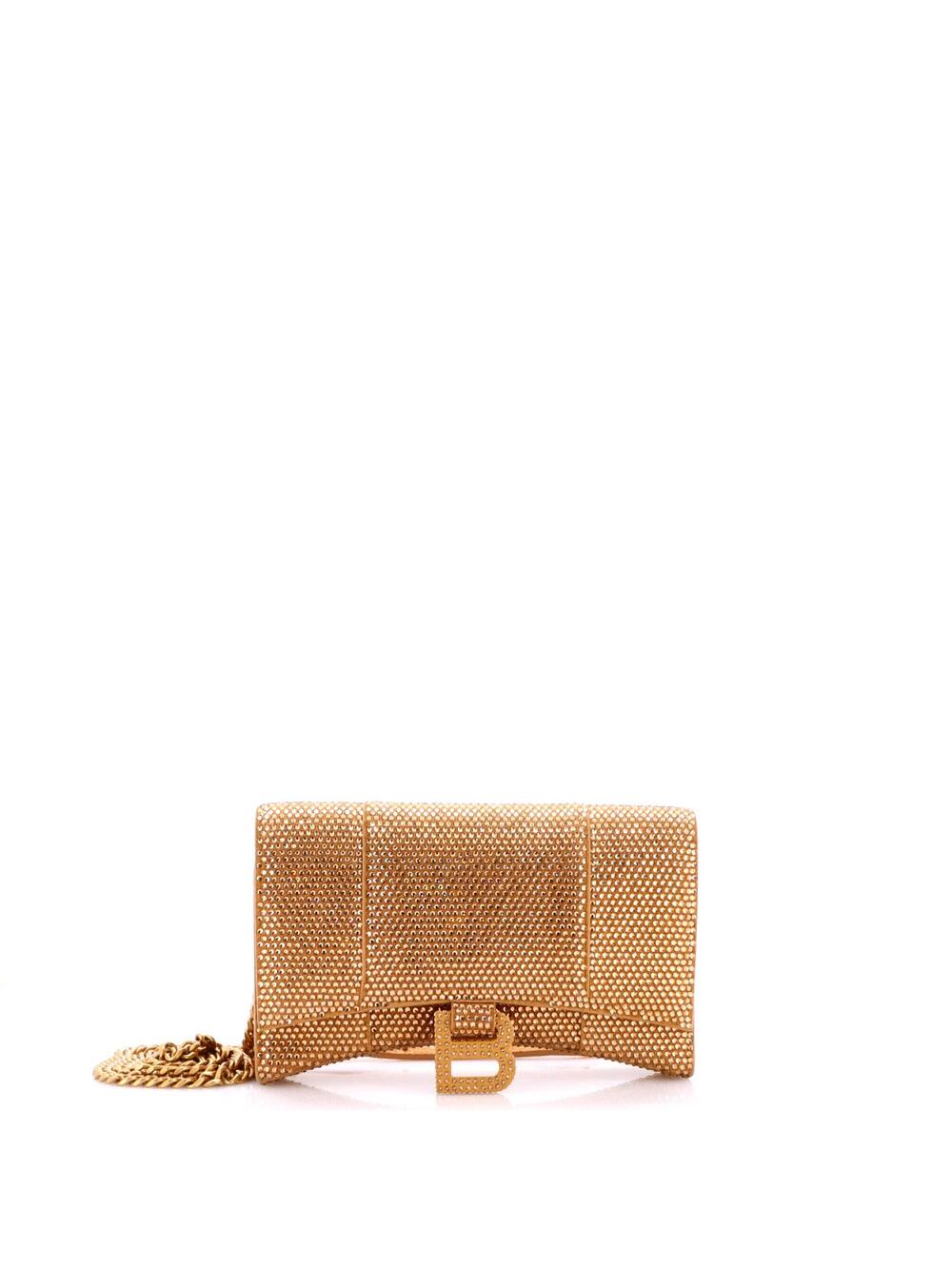 Balenciaga Hourglass Chain Wallet Suede #368774B15B